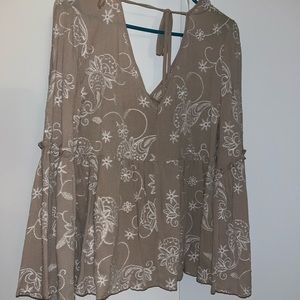 Altered state embroidered top
